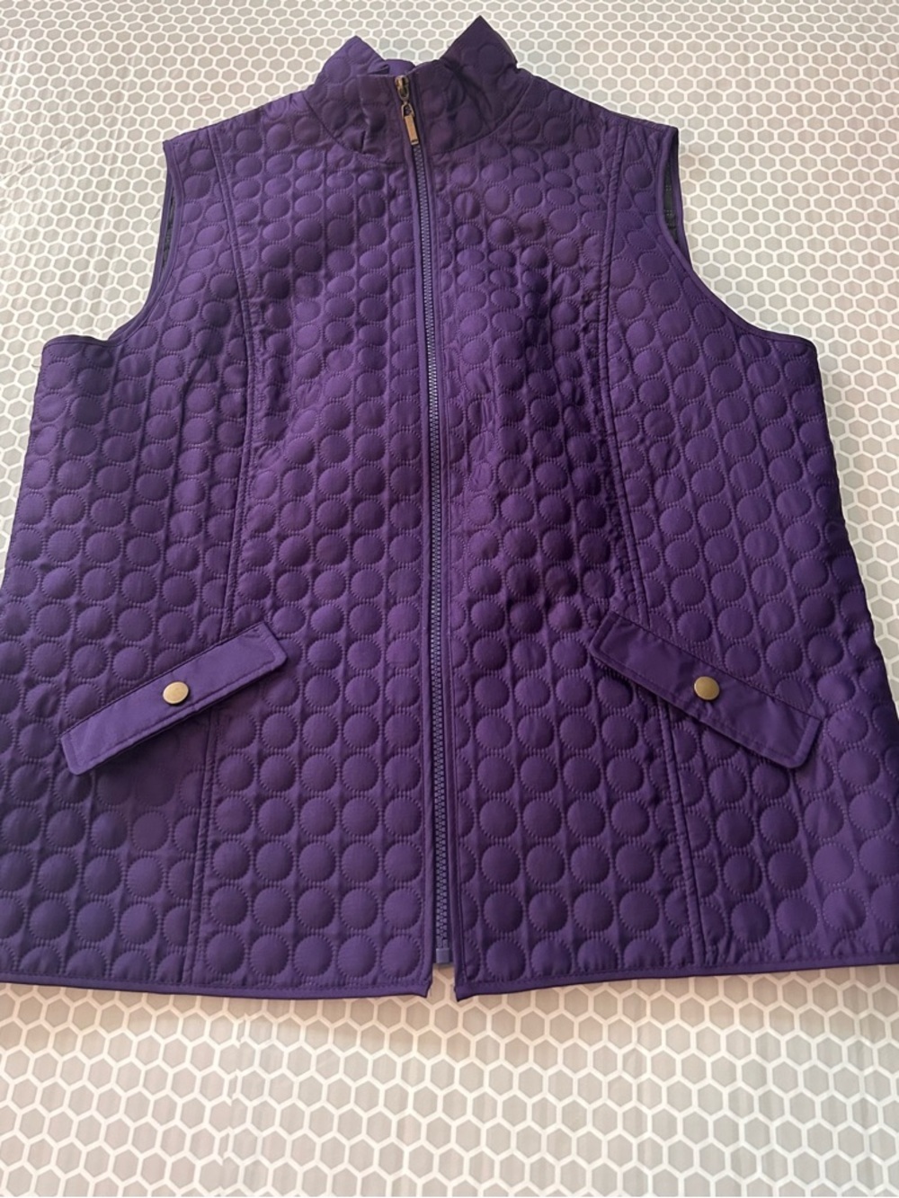Allison Daley Vibrant Purple Quilted Vest Size XXL